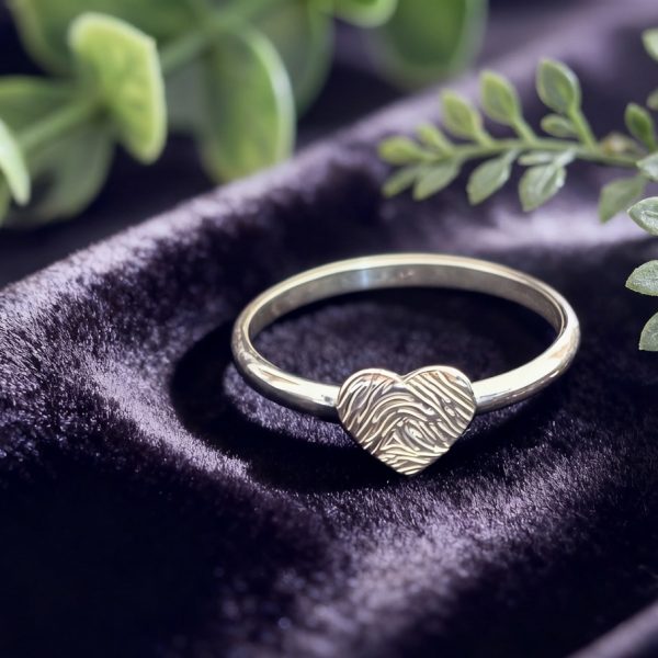 Hand Engraved Ladies Heart Ring from Lasting Memories