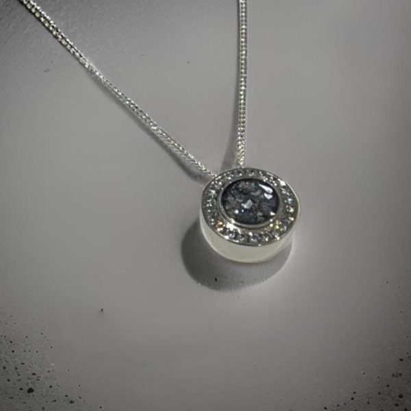 Floating Circle with Crystals Necklace from Lasting Memories