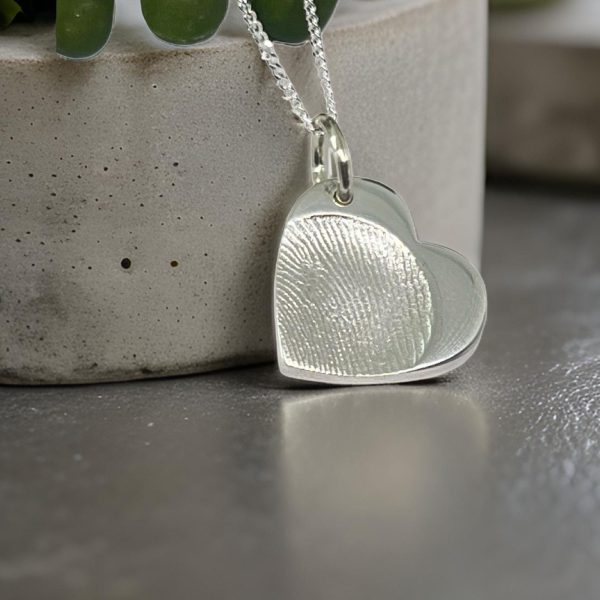 Touch the Silver Heart Necklace from Lasting Memories