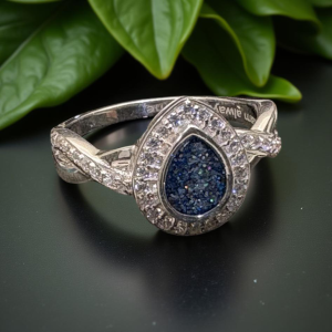 Double Infinity Teardrop Ring