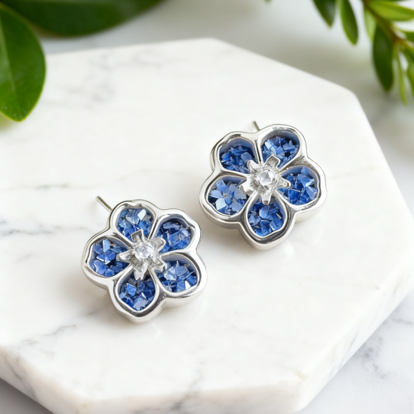 Forget Me Not Earrings from Lasting Memories