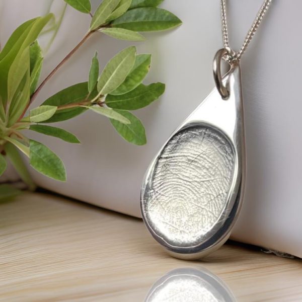 Touch the Silver Teardrop Necklace from Lasting Memories