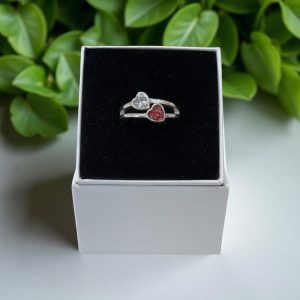 Twin Love Heart Ring