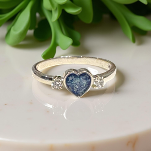 Double Gem Heart Ring