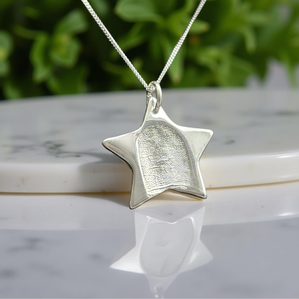 Touch the Silver Star Necklace from Lasting Memories