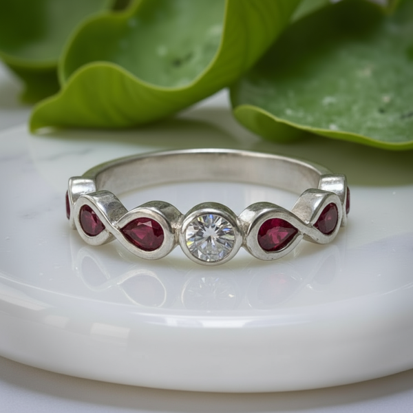Double Cz Eternity Ring from Lasting Memories