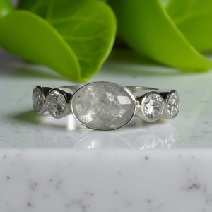 Twin CZ Oval Ring