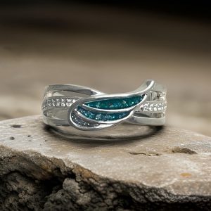 Angel Wing Ring with CZ Crystals