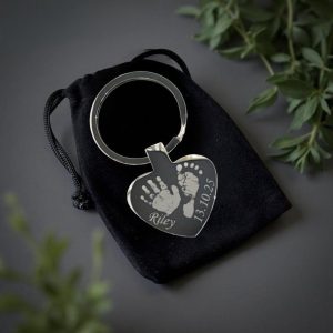 Personalised Heart Keyrings