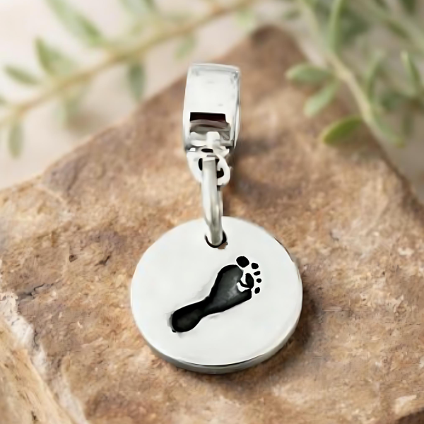 Round Hand or Foot Print Charm from Lasting Memories