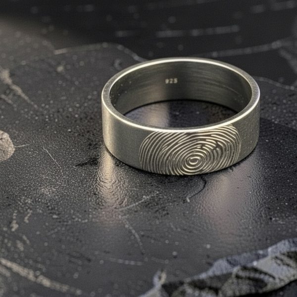 Hand Engraved 8MM Band Ring from Lasting Memories