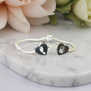 Stainless Steel Engraved Charm Beads