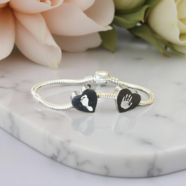 Stainless Steel Engraved Charm Beads from Lasting Memories
