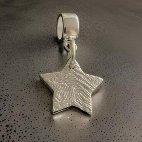 Enlarged Fingerprint Star Charm from Lasting Memories