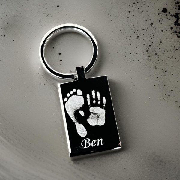 Personalised Rectangle Keyring from Lasting Memories