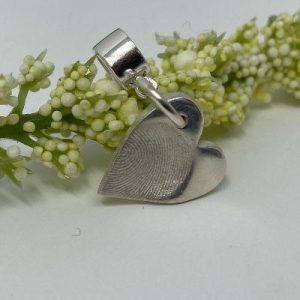 Touch The Silver Heart Charm