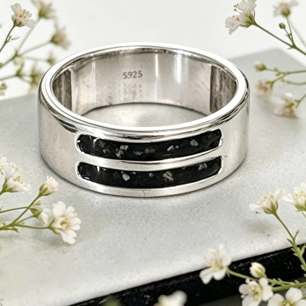 Men Double Channel Ring from Lasting Memories