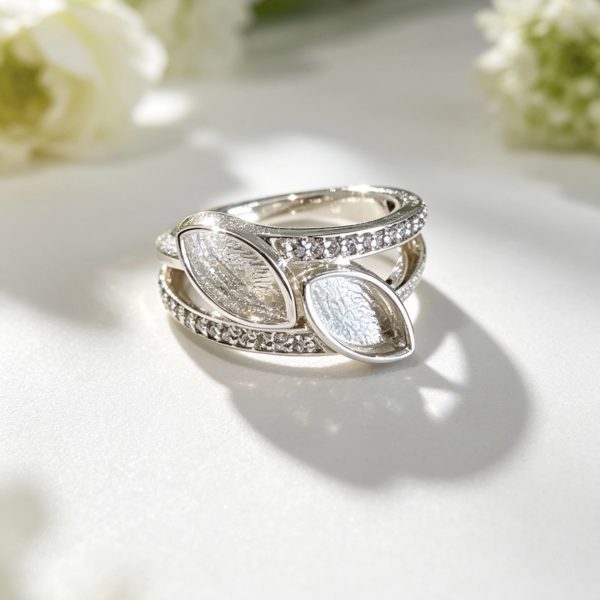 Linked Duo Emerald‑cut Memorial Ring