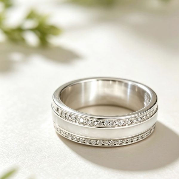 Breastmilk Duo Channel Ring from Lasting Memories