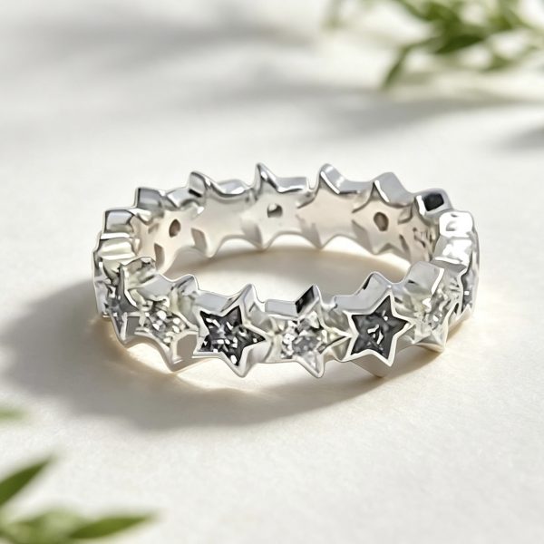 Star Band Memorial Ring