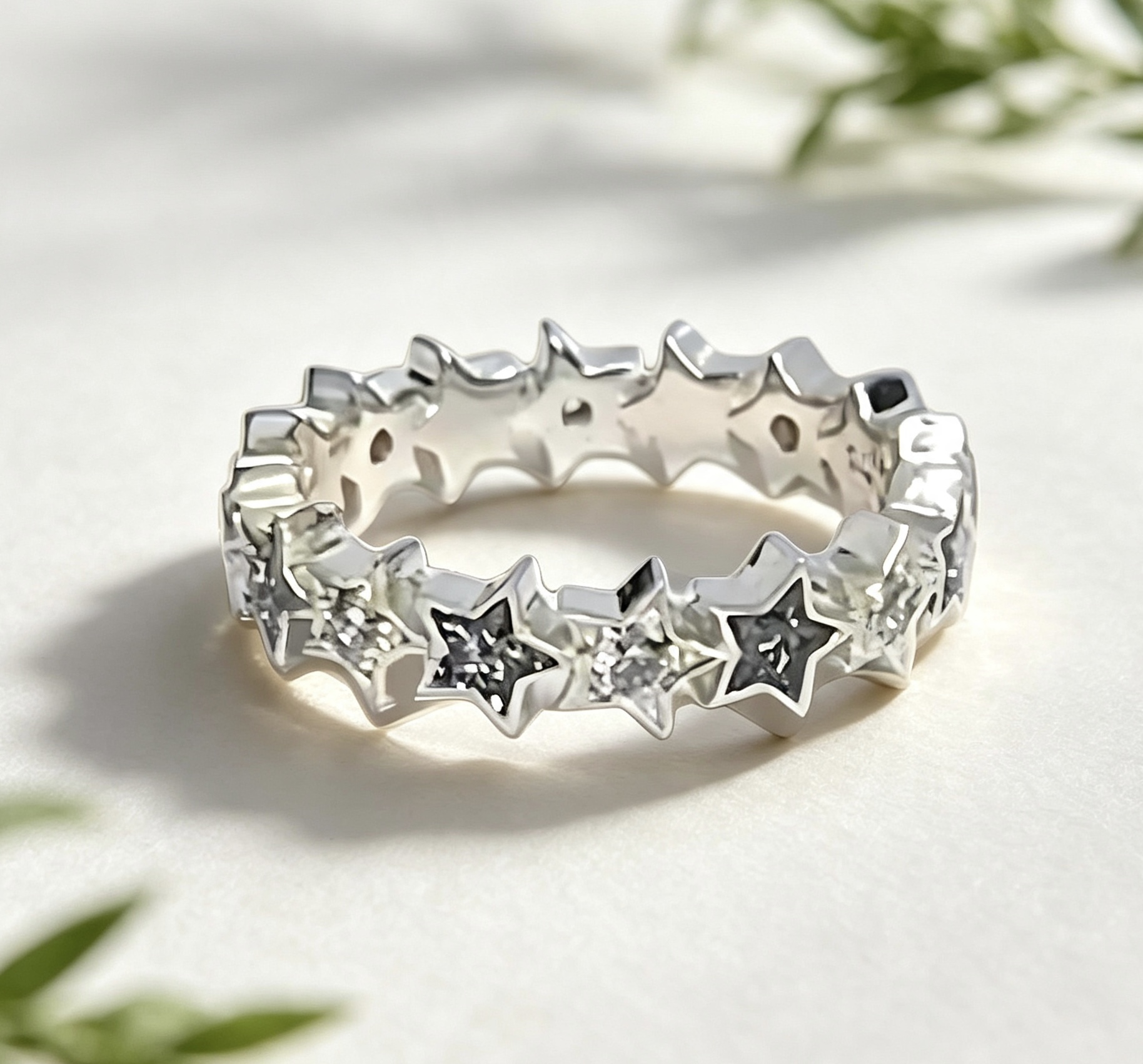 Star Band Memorial Ring