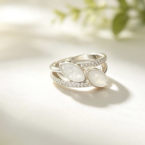 Linked Duo Emerald‑cut Memorial Ring