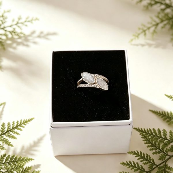 Linked Duo Emerald‑cut Memorial Ring