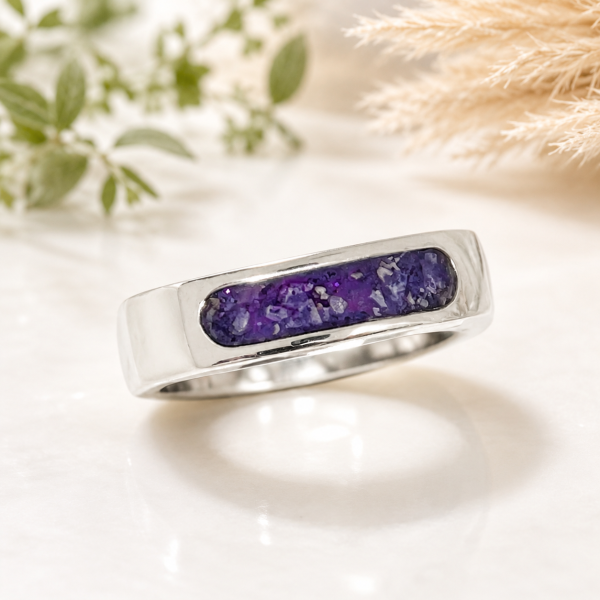 Rounded front Channel Memorial Ring
