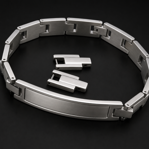 Stainless Steel Adjustable link ID Bracelet