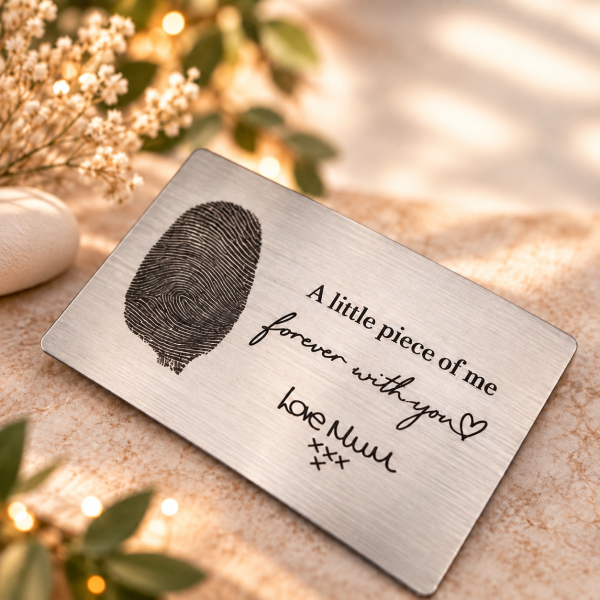 Forever with me - Personalised Fingerprint Wallet Keepsake